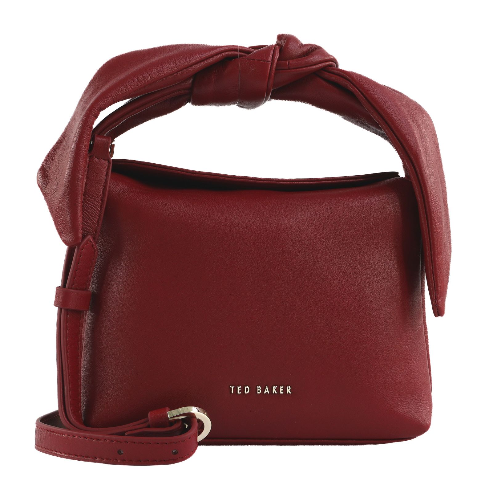 Ted Baker Niyal Soft Knot Bow Leather Crossbody Bag Dk - Red