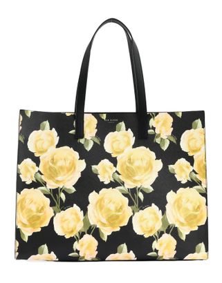 Ted Baker Tamicon Floral Print Extra Large Icon Bag XL Black