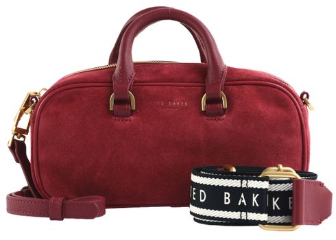 Ted Baker Shayia Elongated Suede Boxy Top Handle Bag Dk - Red