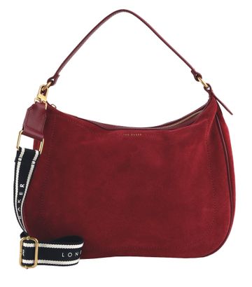 Ted Baker Samiyra Webbing Suede Hobo Bag Dk - Red