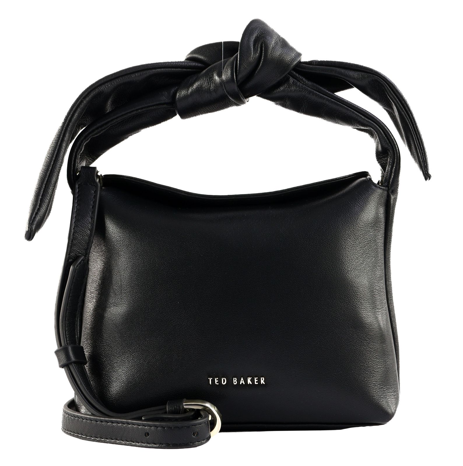 Ted Baker Niyal Soft Knot Bow Leather Crossbody Bag Black