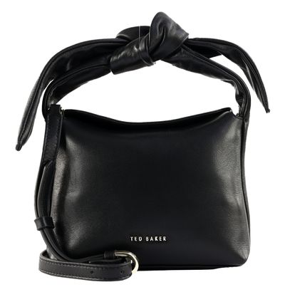 Ted Baker Niyal Soft Knot Bow Leather Crossbody Bag Black