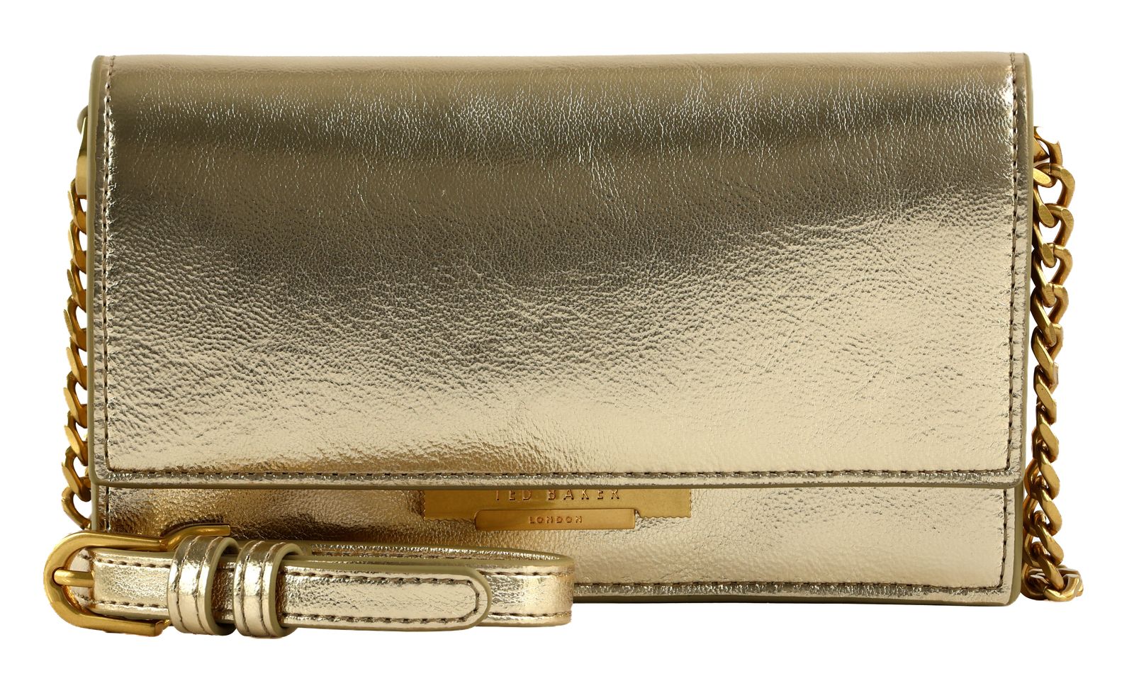 Ted Baker Mahiria Lock Detail Purse on a Chain Gold - Col