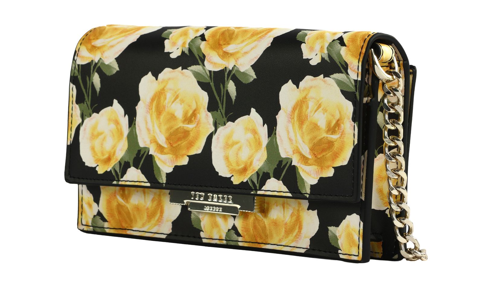 Ted Baker Mahirya Printed Lock Purse on a Chain Black Ted Baker Mahirya Printed Lock Purse on a Chain Black