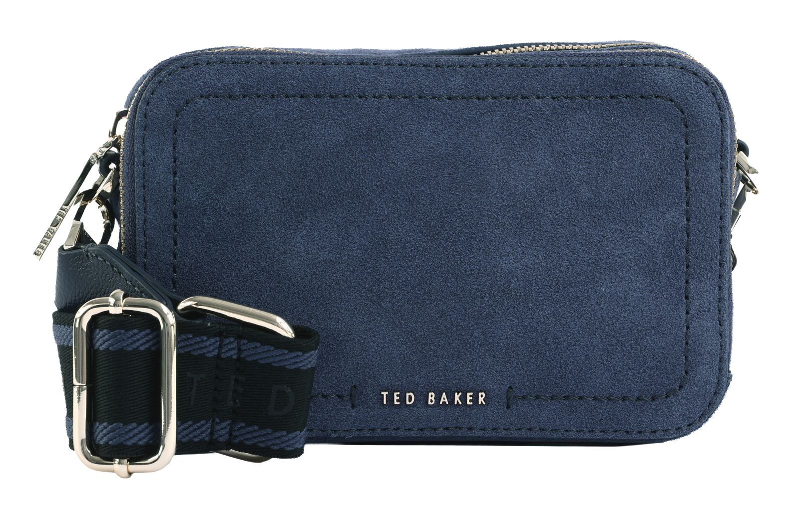 Ted Baker Shayann Webbing Suede Crossbody Camera Bag Dark - Blue
