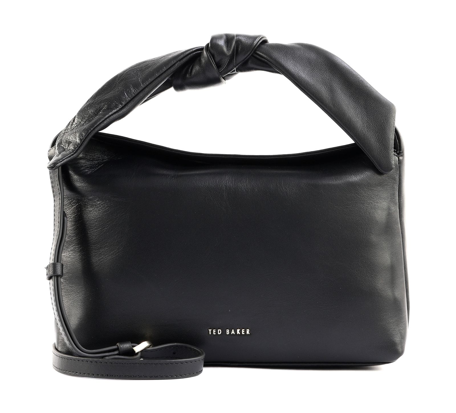 Ted Baker Nyaal Soft Knot Bow leather Shoulder Bag Black
