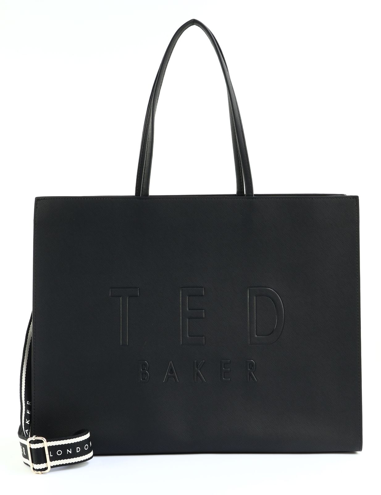 Ted Baker Iconna Webbing Extra Large Icon Bag Jet - Black