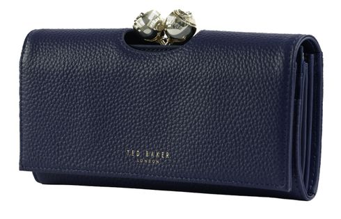 Ted Baker Roosali Rose Detail Leather Large Bobble Purse Dk -Blue