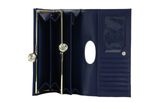 Ted Baker Roosali Rose Detail Leather Large Bobble Purse Dk -Blue