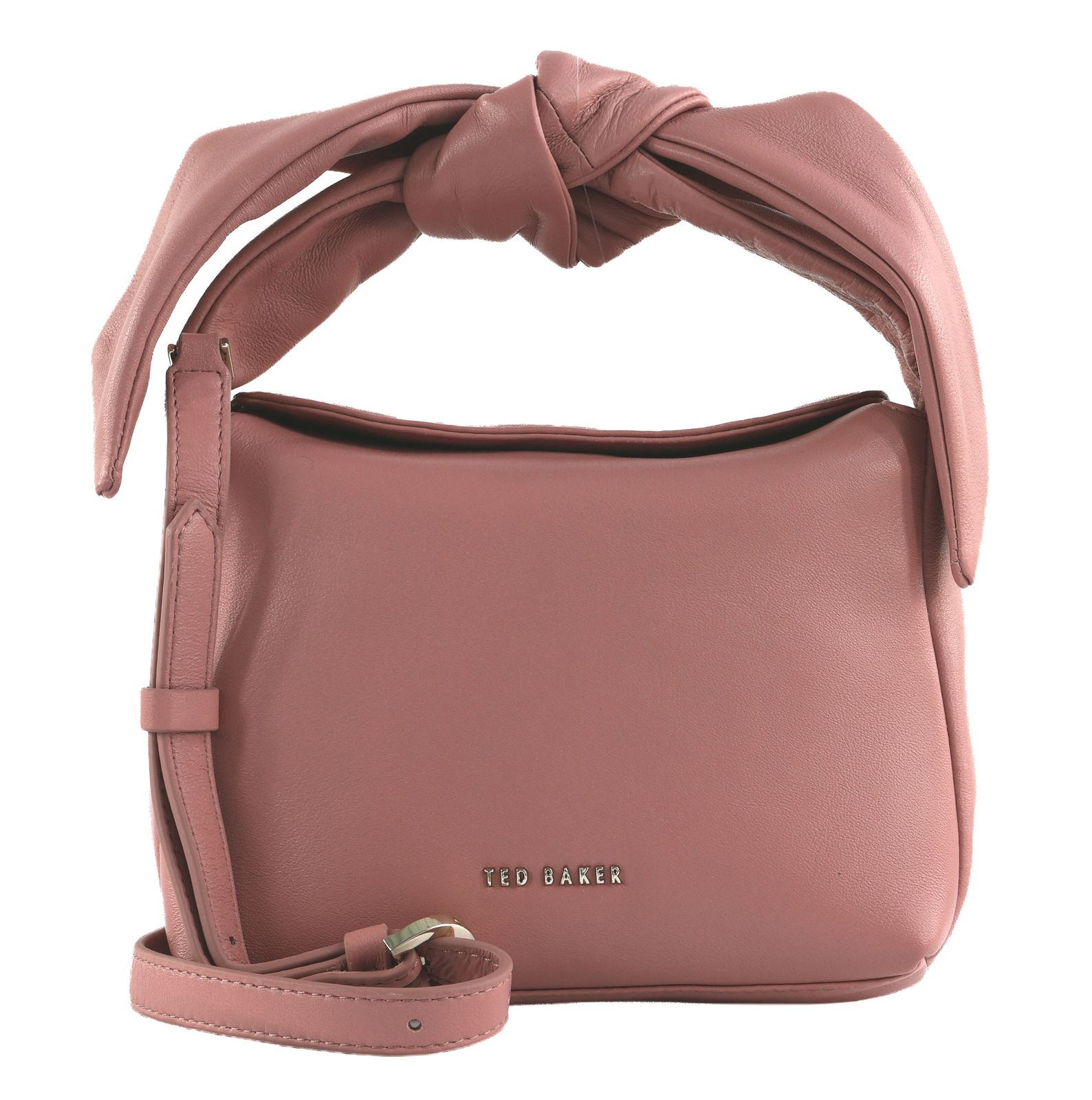 Ted Baker Niyal Soft Knot Bow Leather Crossbody Bag Pl - Pink