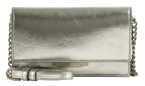 Ted Baker Mahiria Lock Detail Purse on a Chain Silver-Col