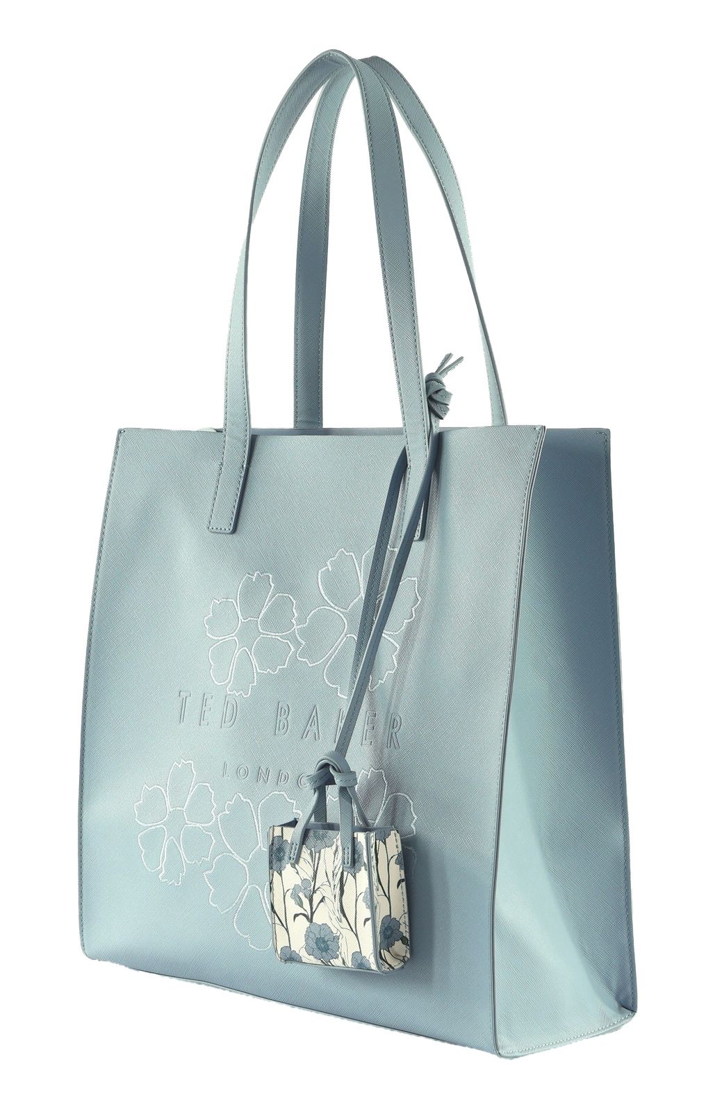 Ted Baker Samal Floral Large Icon Bag with Charm L LT-Blue Ted Baker Samal Floral Large Icon Bag with Charm L LT-Blue