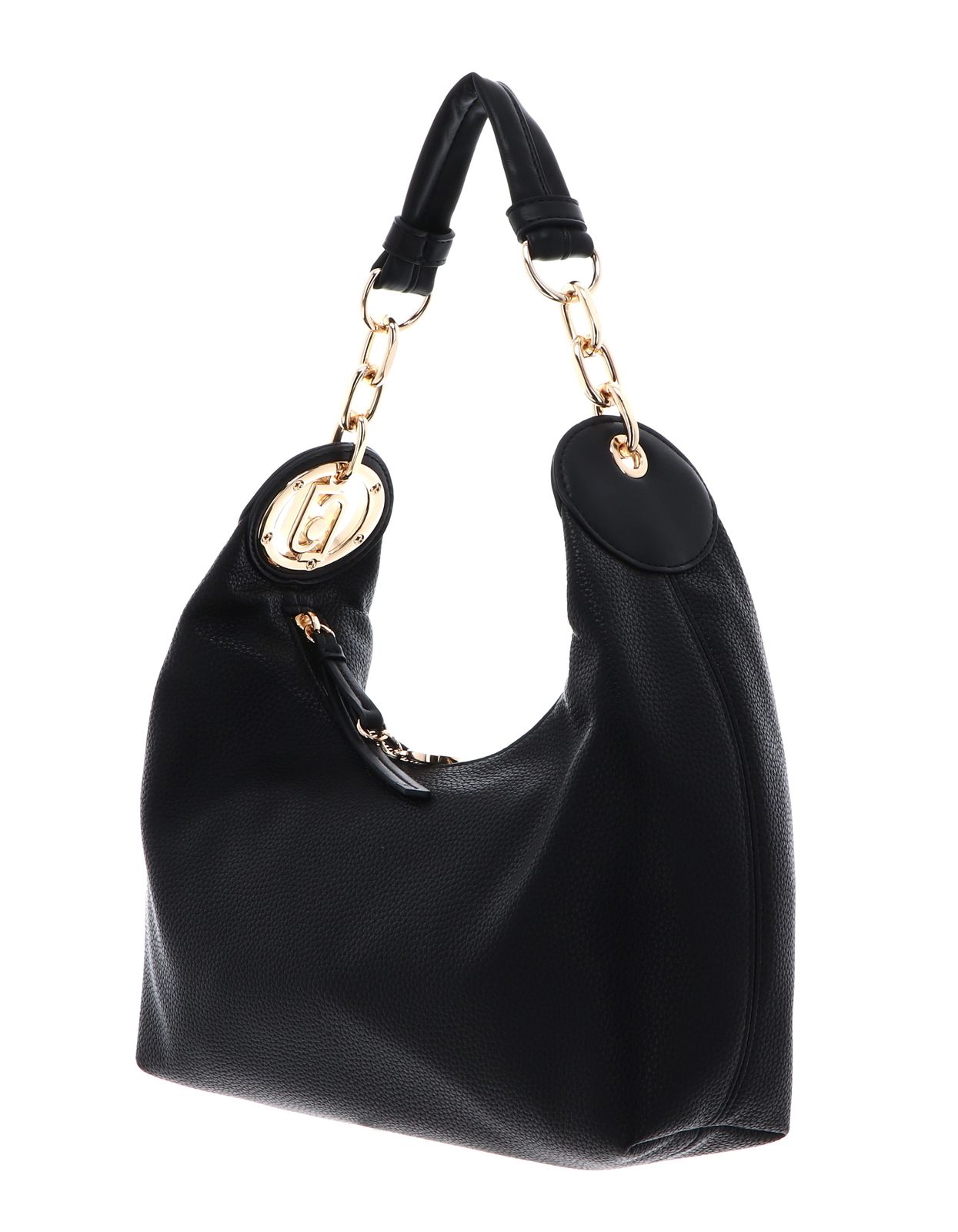 LIU JO Faiza ECS Hobo Bag M Nero / Brass Gold LIU JO Faiza ECS Hobo Bag M Nero / Brass Gold