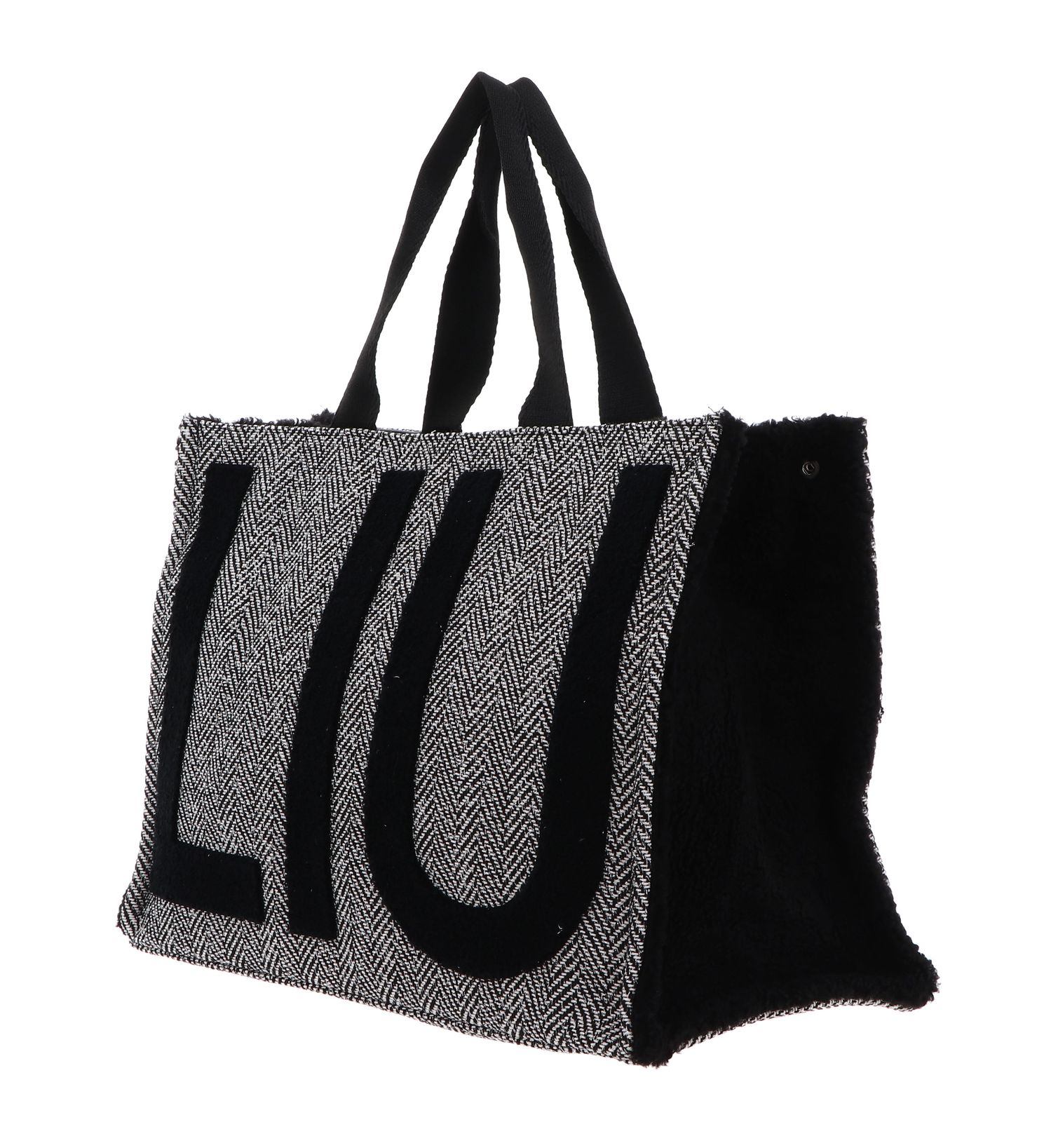 LIU JO Check Tote Bag L Nero LIU JO Check Tote Bag L Nero