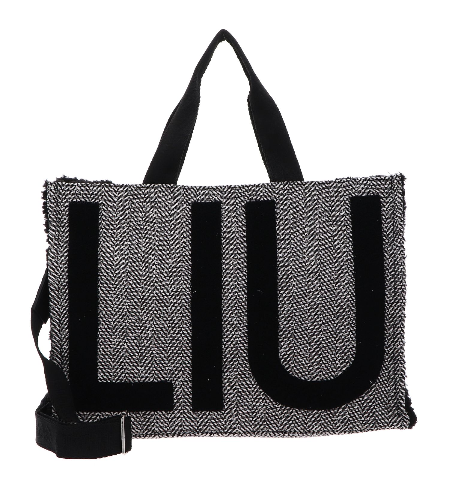 LIU JO Check Tote Bag L Nero