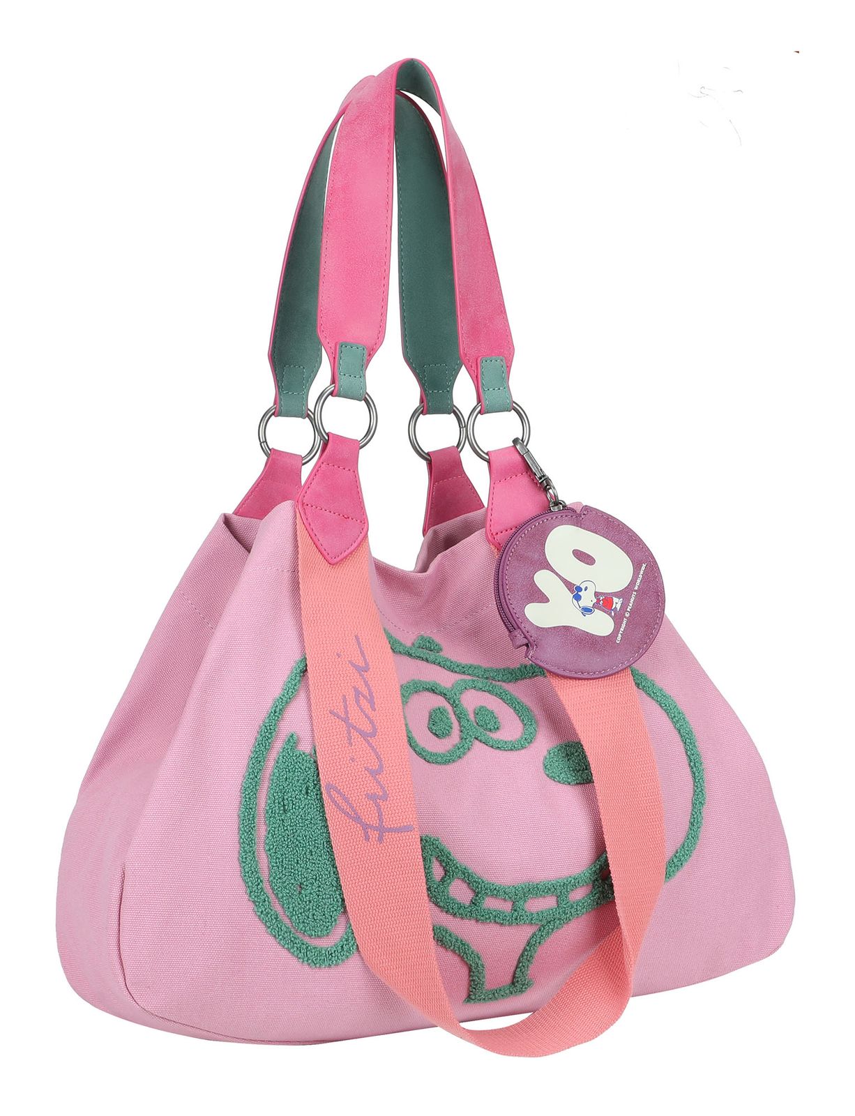 Fritzi aus Preußen Peanuts™ x Fritzi Izzy Medium Smile Flocked Shopper Pink Fritzi aus Preußen Peanuts™ x Fritzi Izzy Medium Smile Flocked Shopper Pink