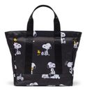 Herschel Peanuts Heritage Tote S Snoopy and Woodstock Black Herschel Peanuts Heritage Tote S Snoopy and Woodstock Black