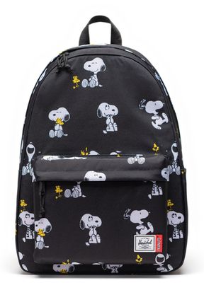 Herschel Peanuts Classic Backpack XL Snoopy and Woodstock Black