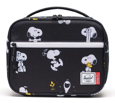 Herschel Peanuts Pop Quiz Lunch Box Snoopy and Woodstock Black Herschel Peanuts Pop Quiz Lunch Box Snoopy and Woodstock Black