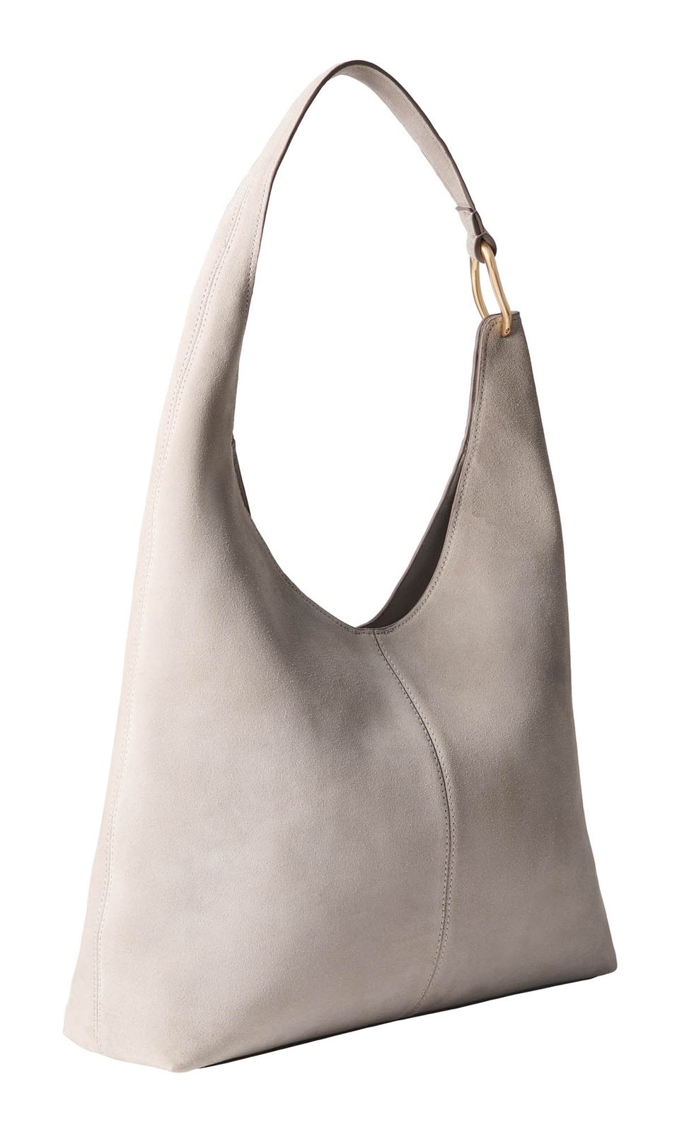 Calvin Klein Slouchy Suede Shoulder Bag Light Gray Calvin Klein Slouchy Suede Shoulder Bag Light Gray