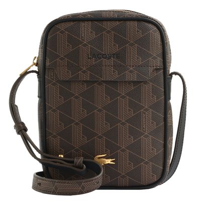 LACOSTE Vertical Camera Bag Mono Slate Black Shitake
