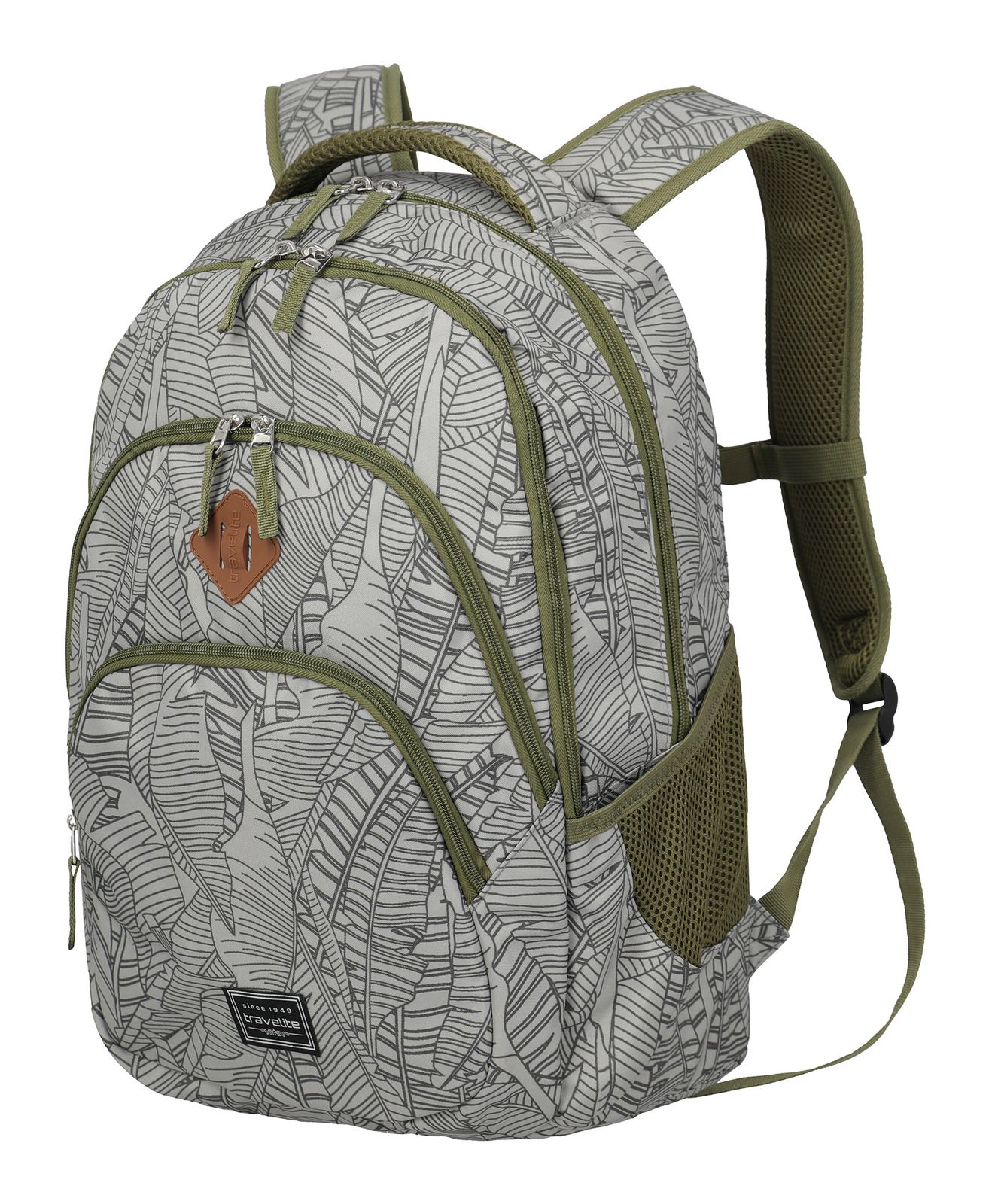 travelite Basic Backpack Print Grey travelite Basic Backpack Print Grey