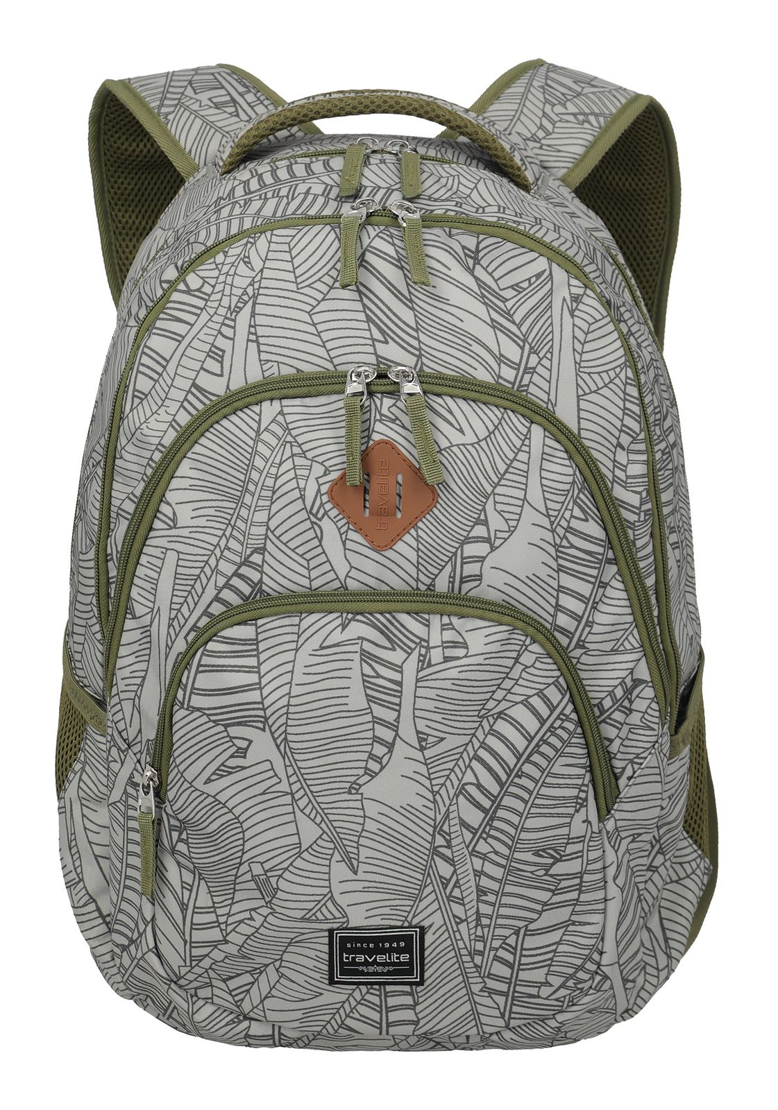 travelite Basic Backpack Print Grey