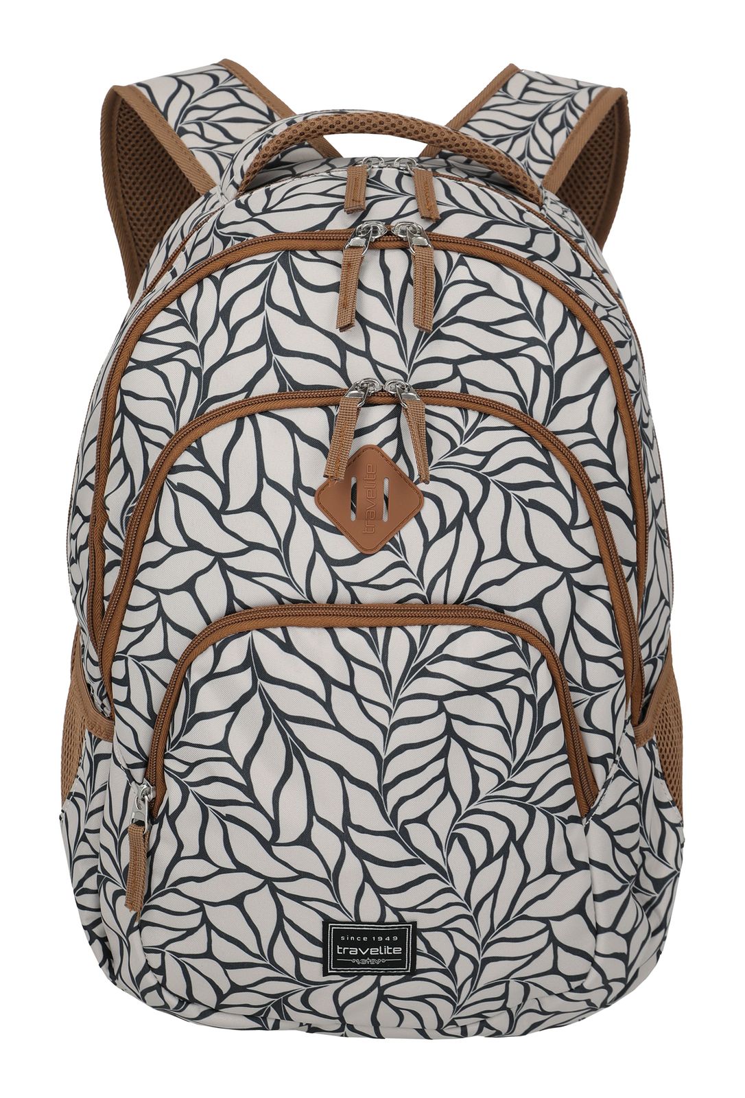 travelite Basic Backpack Print Cream White
