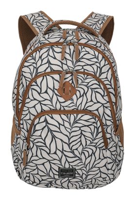 travelite Basic Backpack Print Cream White travelite Basic Backpack Print Cream White