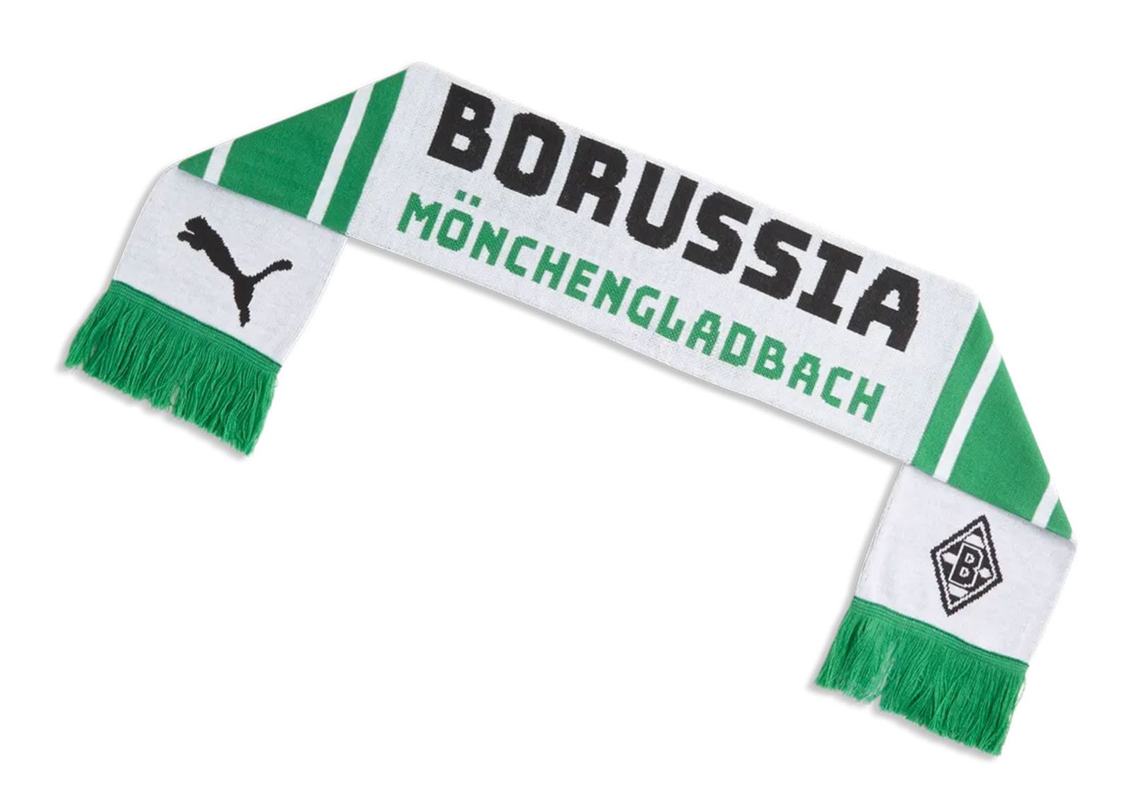 PUMA BMG ESS Scarf Puma White - Archive Green PUMA BMG ESS Scarf Puma White - Archive Green