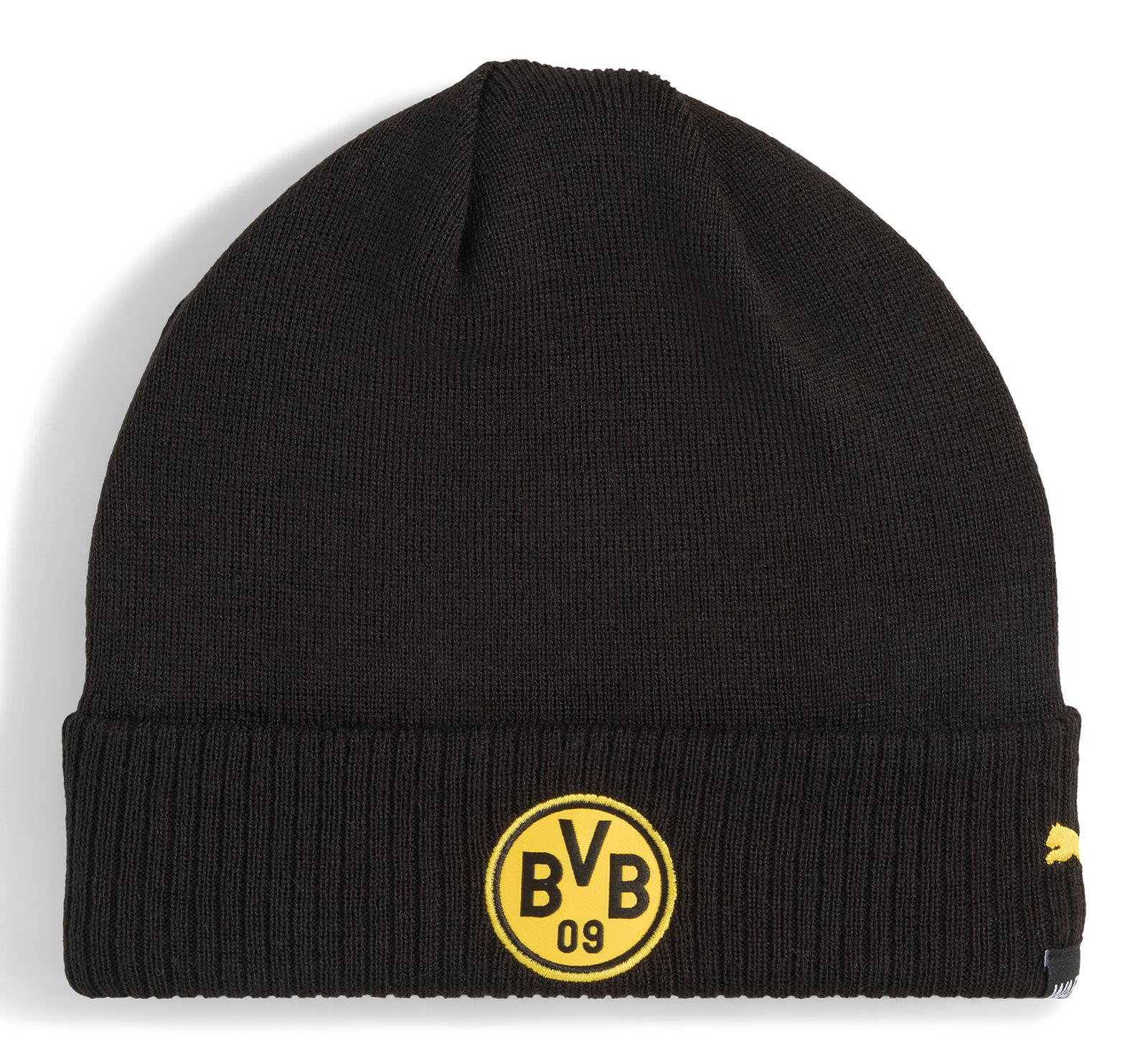 PUMA BVB ESS Beanie Puma Black - Faster Yellow