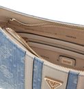 GUESS Noelle II Top Zip Shoulder Bag Denim Logo