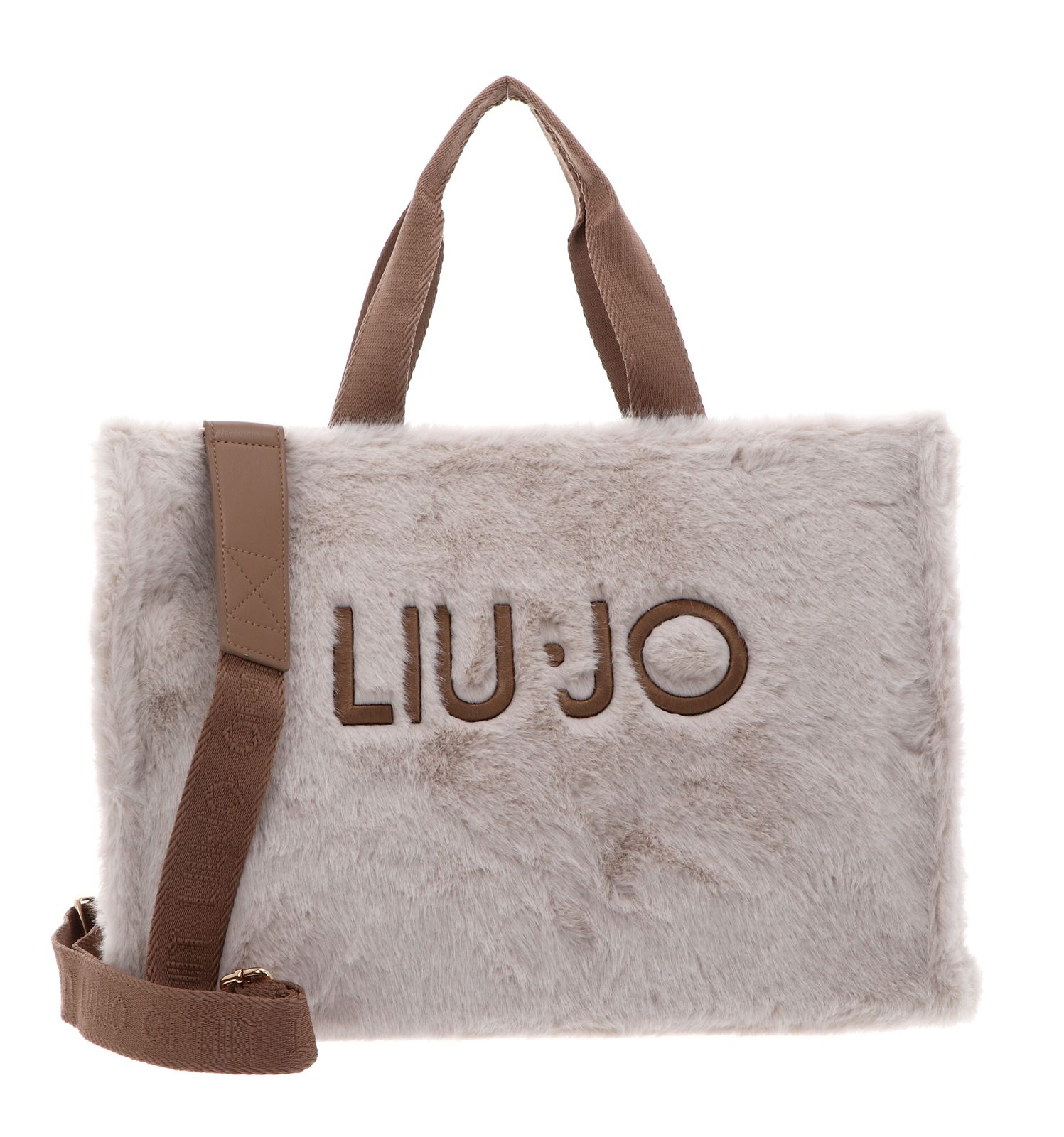 LIU JO Fake Fur Tote Bag L Burro