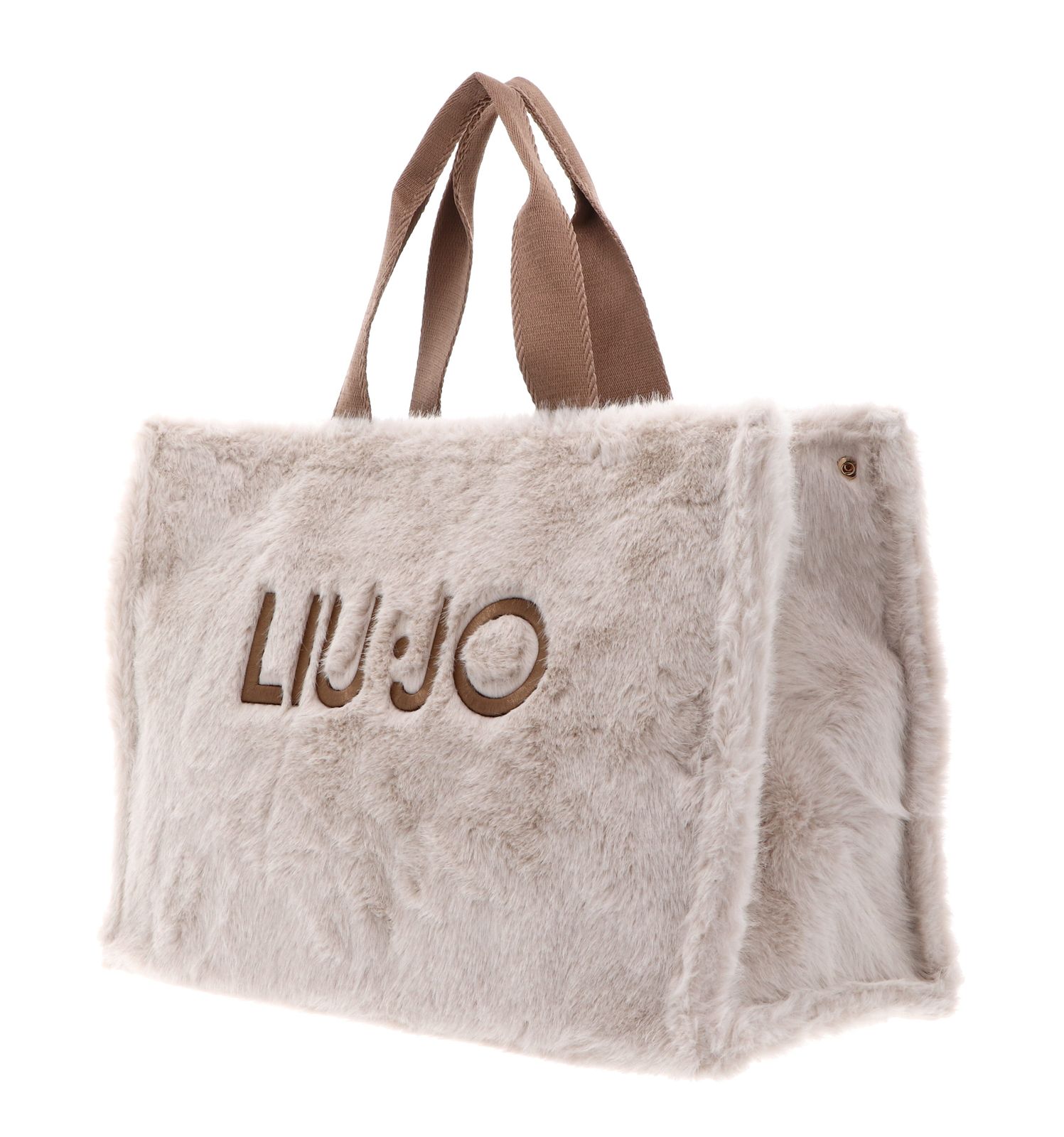 LIU JO Fake Fur Tote Bag L Burro LIU JO Fake Fur Tote Bag L Burro