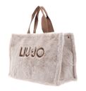 LIU JO Fake Fur Tote Bag L Burro LIU JO Fake Fur Tote Bag L Burro