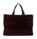 LIU JO Fake Fur Tote Bag L Red Aubergine LIU JO Fake Fur Tote Bag L Red Aubergine
