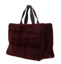 LIU JO Fake Fur Tote Bag L Red Aubergine LIU JO Fake Fur Tote Bag L Red Aubergine