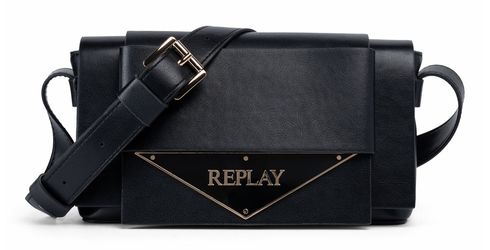 REPLAY Crossbody Bag Black + Gold