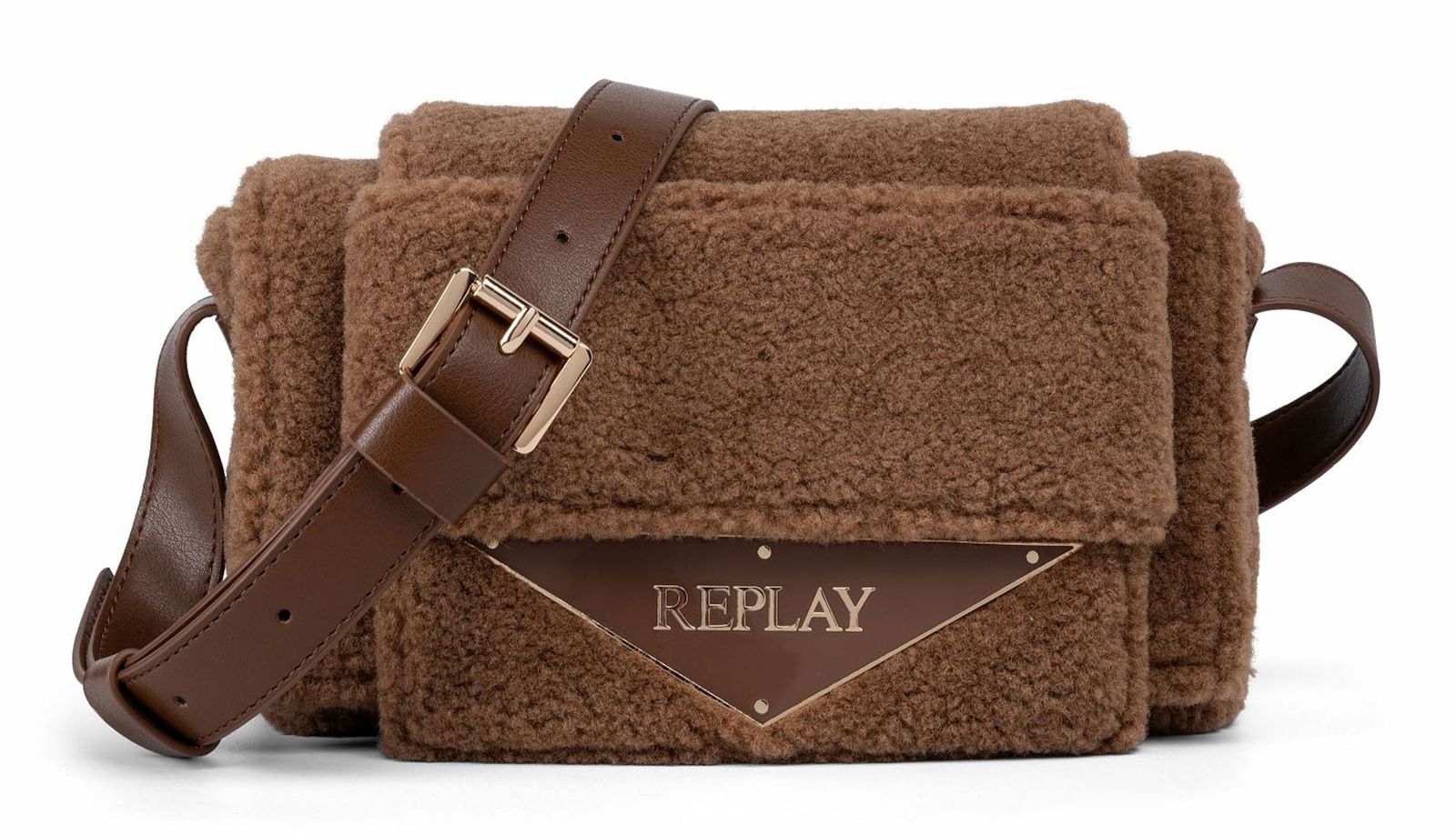 REPLAY Crossbody Bag Brown