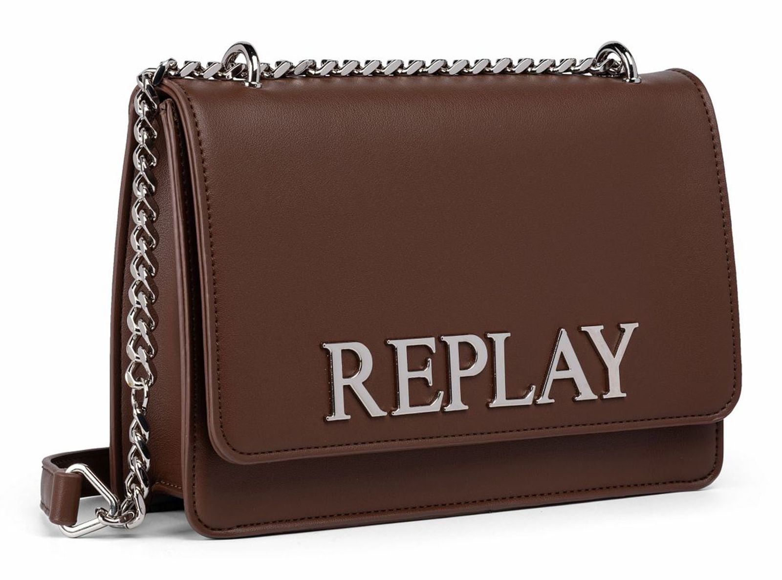 REPLAY Crossbody Bag Dark Brown REPLAY Crossbody Bag Dark Brown