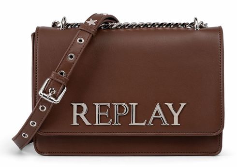REPLAY Crossbody Bag Dark Brown