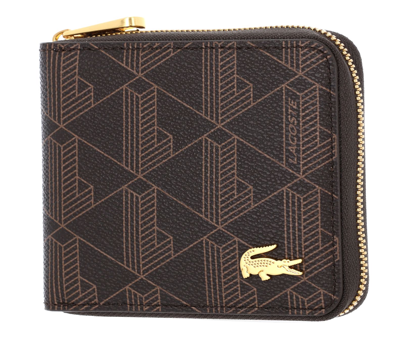 LACOSTE The Blend Compact Zip Wallet Mono Slate Black Shitake