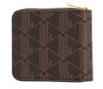LACOSTE The Blend Compact Zip Wallet Mono Slate Black Shitake LACOSTE The Blend Compact Zip Wallet Mono Slate Black Shitake