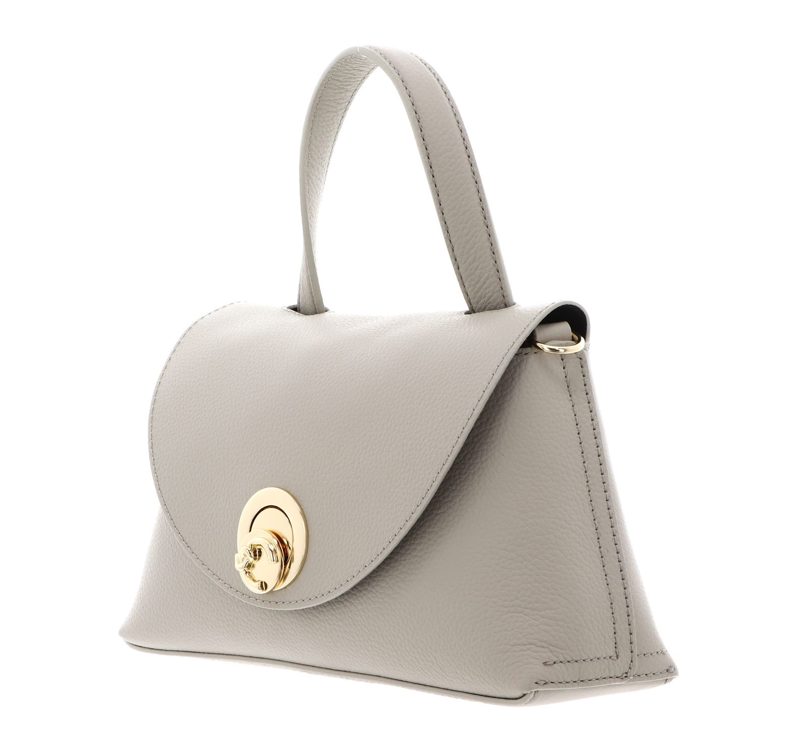 COCCINELLE Nikla Handbag Double Grainy Leather Eucalipto / Fango COCCINELLE Nikla Handbag Double Grainy Leather Eucalipto / Fango