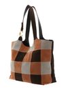 COCCINELLE C-Easy Handbag Vichy Suede Pat. / Smo. Le. Mul. Robin / Fango COCCINELLE C-Easy Handbag Vichy Suede Pat. / Smo. Le. Mul. Robin / Fango