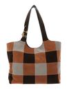COCCINELLE C-Easy Handbag Vichy Suede Pat. / Smo. Le. Mul. Robin / Fango COCCINELLE C-Easy Handbag Vichy Suede Pat. / Smo. Le. Mul. Robin / Fango
