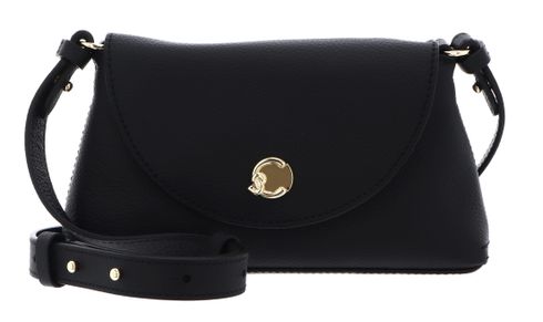 COCCINELLE Nikla Mini Bag Double Grainy Leather Noir / Cognac COCCINELLE Nikla Mini Bag Double Grainy Leather Noir / Cognac