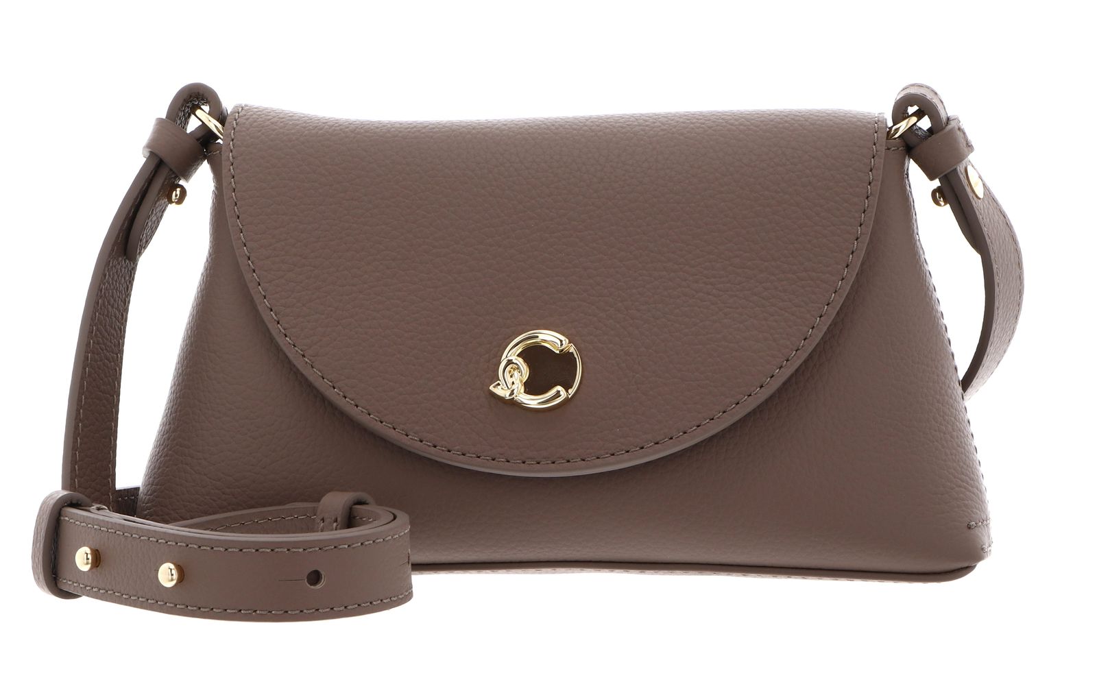 COCCINELLE Nikla Mini Bag Double Grainy Leather Warm Ta / Rosette