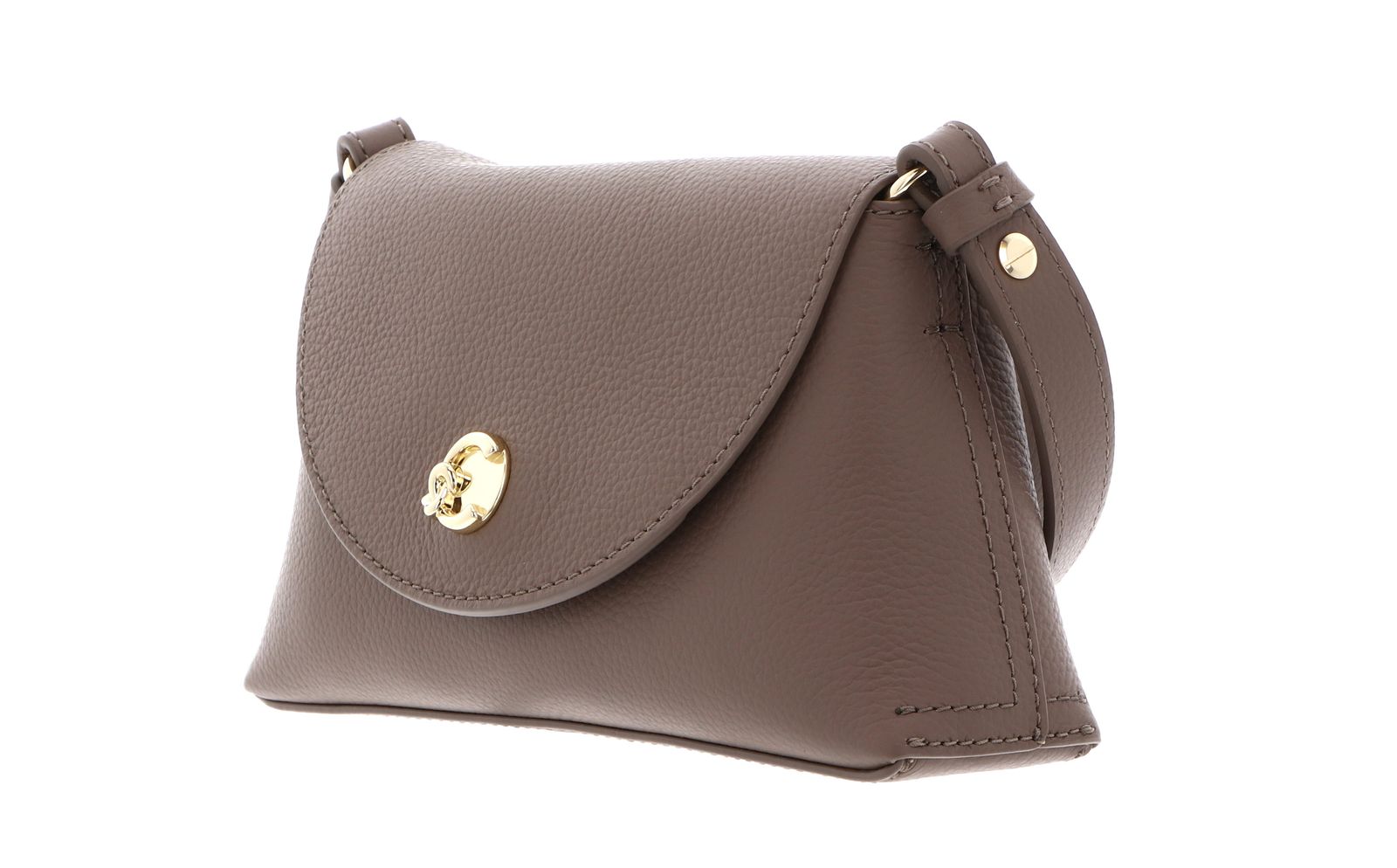 COCCINELLE Nikla Mini Bag Double Grainy Leather Warm Ta / Rosette COCCINELLE Nikla Mini Bag Double Grainy Leather Warm Ta / Rosette