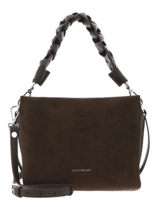 COCCINELLE Boheme Handbag Suede Grainy Leather Fango / Fango COCCINELLE Boheme Handbag Suede Grainy Leather Fango / Fango